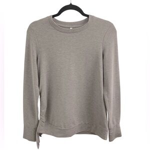 Pure & Simple Gray Ruched Long Sleeve Top Size P/S